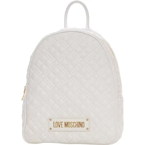 Gepolsterter Rucksack mit Logodetail , Damen, Größe: ONE Size - Love Moschino - Modalova