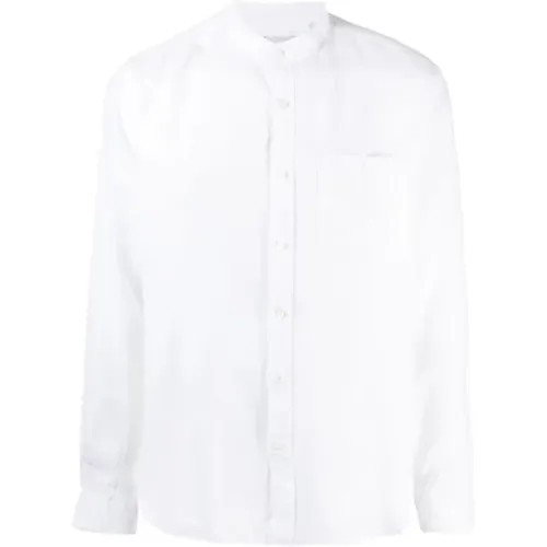 Linen Shirt Coreana Collar , male, Sizes: L - Woolrich - Modalova