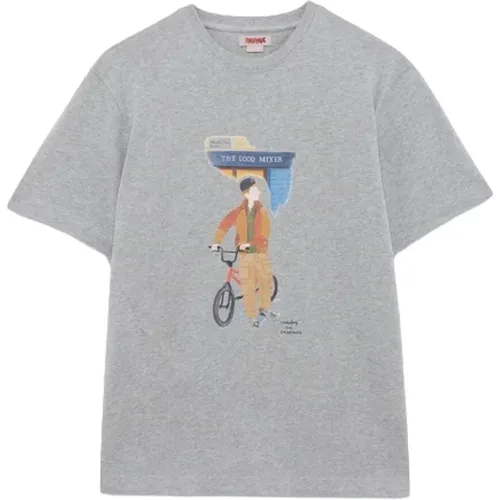 Slowboy Arlington Tee Grey Melange , Herren, Größe: L - Baracuta - Modalova