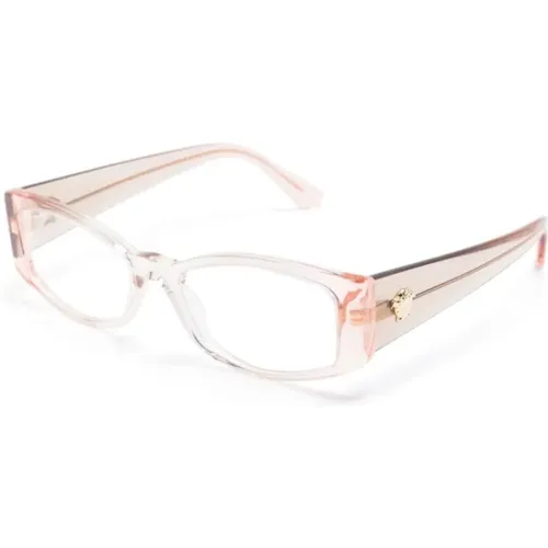 Rosa Optische Brille für den Alltag , Damen, Größe: 54 MM - Versace - Modalova