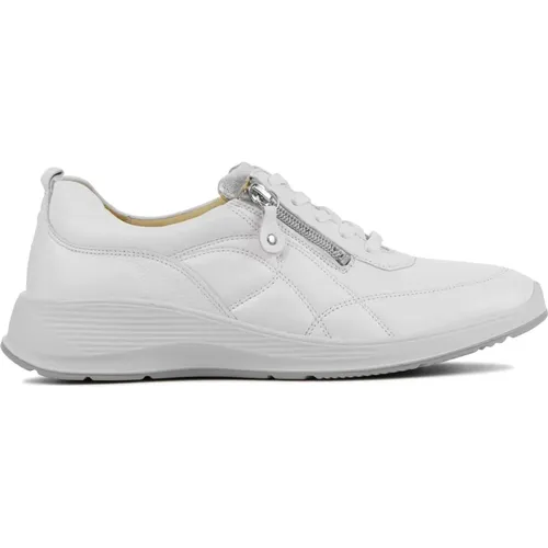 Weiße Ledersneakers , Damen, Größe: 39 1/2 EU - Waldläufer - Modalova