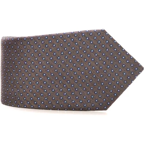 Geometrical Fantasy Silk Tie , male, Sizes: ONE SIZE - Canali - Modalova