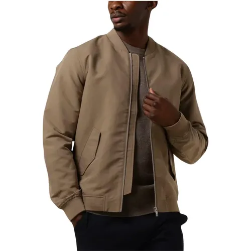 Herren Stilvolle Taupe Jacke , Herren, Größe: S - Elvine - Modalova