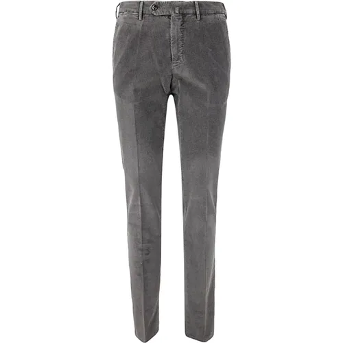 Flat Front Trousers With Diagonal Pockets , male, Sizes: 3XL, 4XL - Pt01 - Modalova