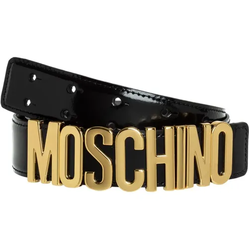 Plain Logo Belt with Buckle Closure , male, Sizes: M - Moschino - Modalova