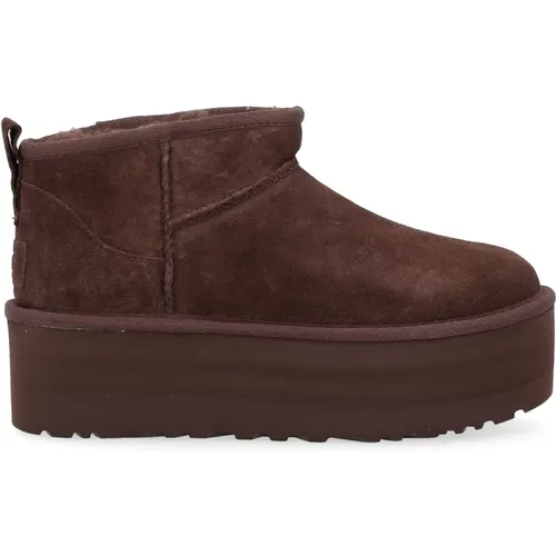 Brauner Ultra Mini Platform Stiefel , Damen, Größe: 38 EU - Ugg - Modalova