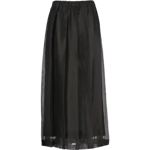 Silk Pleated Skirt Woman Elastic , female, Sizes: S - Fabiana Filippi - Modalova