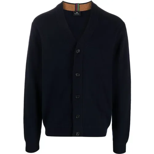 Blauer Merinowoll V-Ausschnitt Pullover - Paul Smith - Modalova