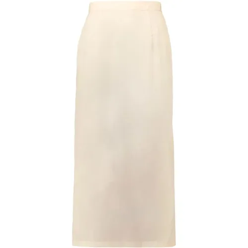 Elegant Yellow Silk Blend Skirt , female, Sizes: 2XS - Maison Margiela - Modalova