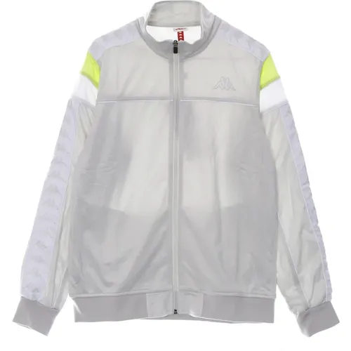 Schmale Herren Trainingsjacke Grau Lime - Kappa - Modalova