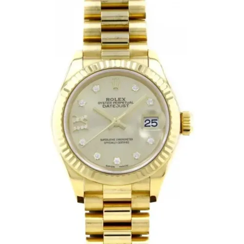 Pre-owned Gold Gold Gold Rolex Watch , female, Sizes: ONE SIZE - Rolex Vintage - Modalova