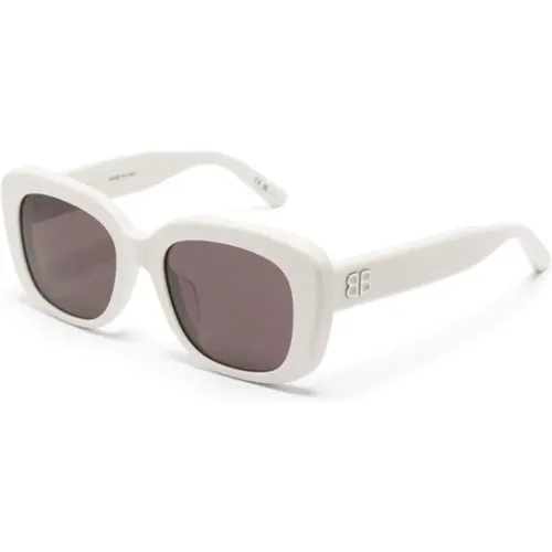 Weiße Sonnenbrille mit Originalzubehör - Balenciaga - Modalova