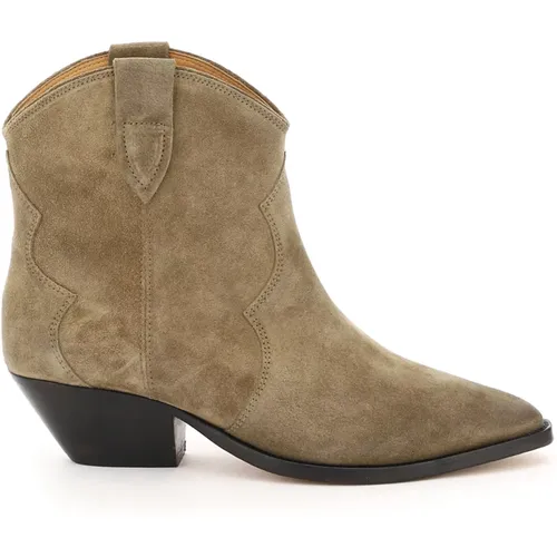 Westernstil Wildleder Stiefeletten mit Seitenschlaufen - Isabel marant - Modalova