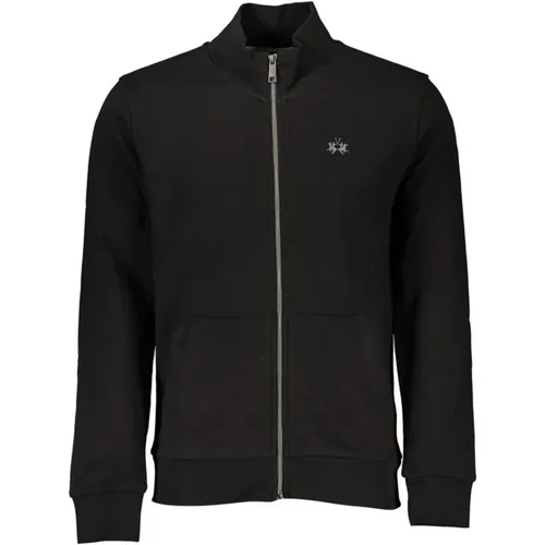 Fleece Zip Sweatshirt with Embroidery , male, Sizes: 2XL, 3XL, S, XL, M, L - LA MARTINA - Modalova