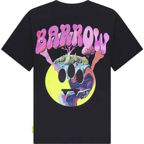 Jersey T-Shirt mit glänzendem Druck , unisex, Größe: XL - Barrow - Modalova