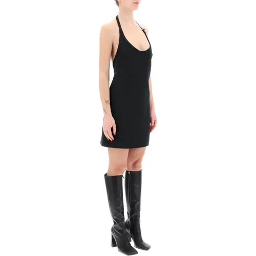 Courreges mini dress with strap and buckle detail. , female, Sizes: XS, 2XS, S - Courrèges - Modalova