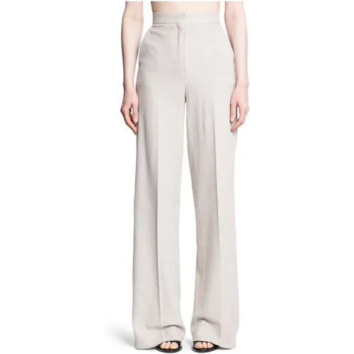 Camel Jersey Wide Leg Trousers , female, Sizes: M, XS - Max Mara - Modalova