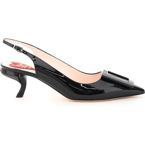 Virgule Slingback Pumps in Patent Leather , female, Sizes: 3 UK - Roger Vivier - Modalova