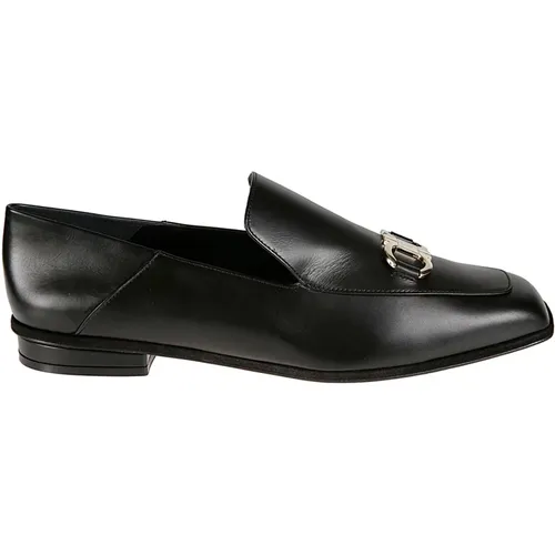 Schwarze flache Schuhe Cesaro , Damen, Größe: 35 EU - Salvatore Ferragamo - Modalova
