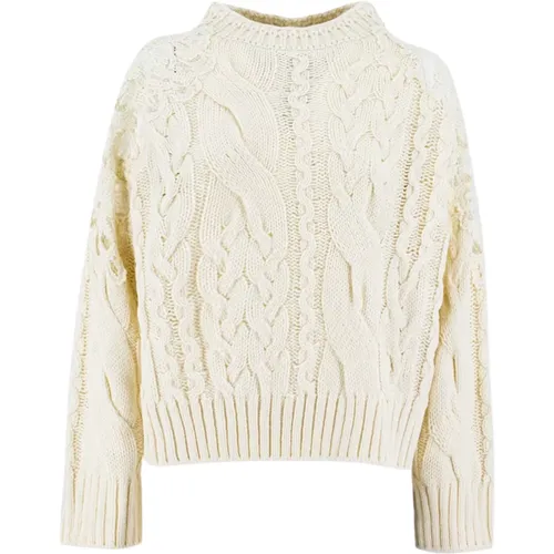 Floral Lace Knit Sweater , female, Sizes: S - Ermanno Scervino - Modalova