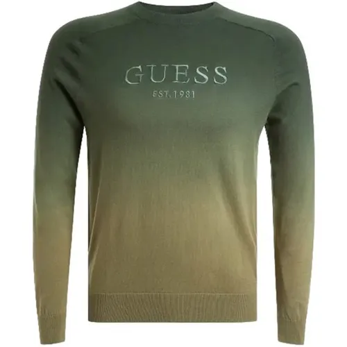 Grünes Textil-Jersey für Männer - Guess - Modalova