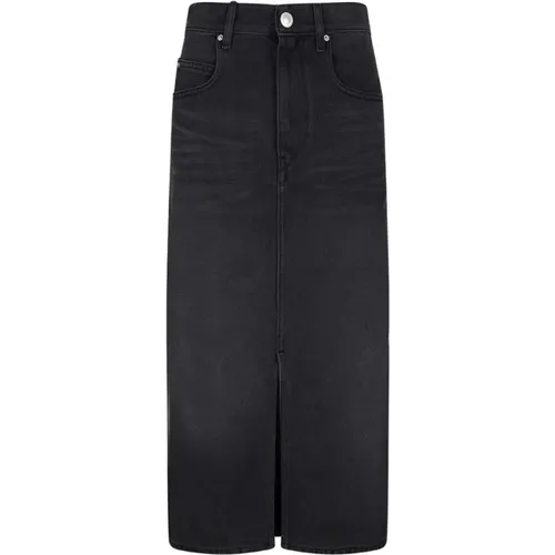 Denim Midi Skirt , female, Sizes: 2XS - Isabel marant - Modalova