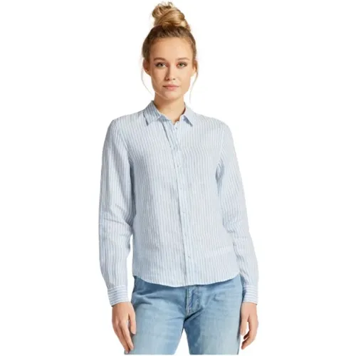 Gestreiftes Leinen Regular Fit Hemd , Damen, Größe: 2XL - Gant - Modalova