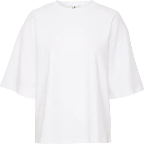 Helle Weiße Basic T-Shirt , Damen, Größe: M - LOUNGE NINE - Modalova