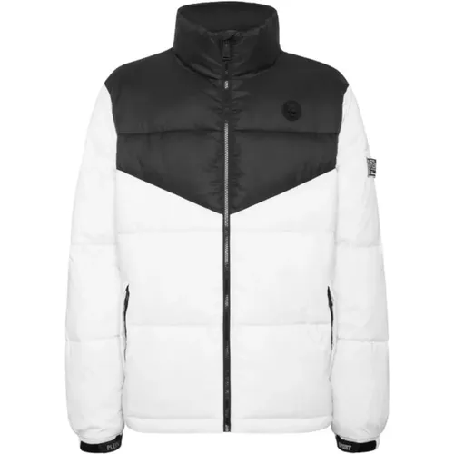 Bicolor Oversize Gesteppte Bomberjacke Nylon , Herren, Größe: L - Plein Sport - Modalova