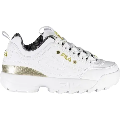 Lace-Up Sneakers with Contrast Details , female, Sizes: 8 UK, 7 UK, 4 UK, 5 UK, 6 UK - Fila - Modalova