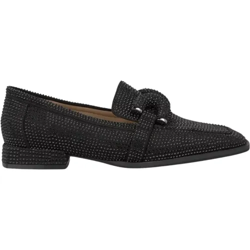 Glitter Moccasin with Square Toe , female, Sizes: 9 UK - Alma en Pena - Modalova