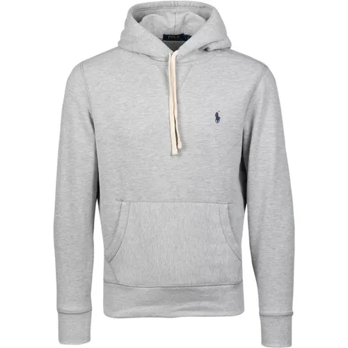 Grauer Polo Hoodie mit Besticktem Logo , Herren, Größe: S - Ralph Lauren - Modalova