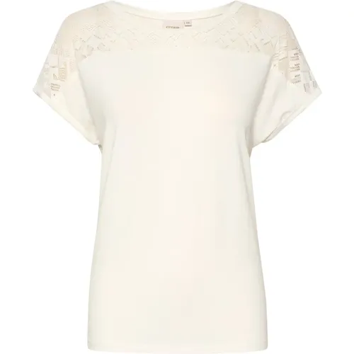 T-Shirts , Damen, Größe: 2XL - Cream - Modalova