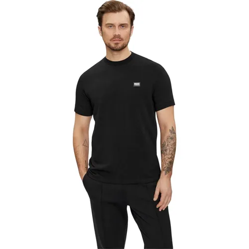 Schwarzes Regular Fit T-Shirt , Herren, Größe: L - Karl Lagerfeld - Modalova
