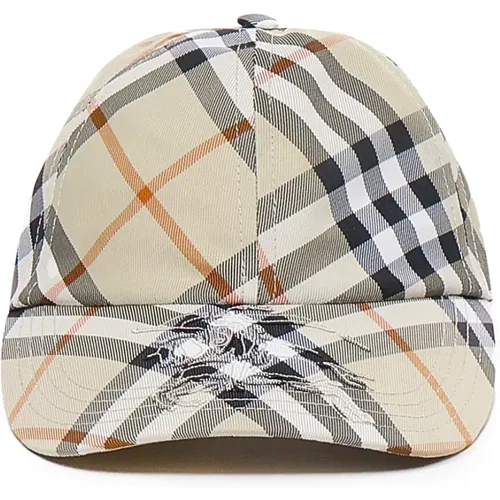 Check Baseball Hat with EKD Detail , unisex, Sizes: S, M - Burberry - Modalova