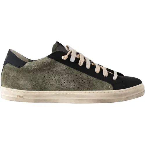 Leather Sneakers with Black Details , male, Sizes: 12 UK, 9 UK, 8 UK, 7 UK, 6 UK, 10 UK - P448 - Modalova