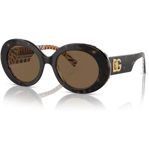 Stylish Sunglasses in Havana , female, Sizes: 51 MM - Dolce & Gabbana - Modalova