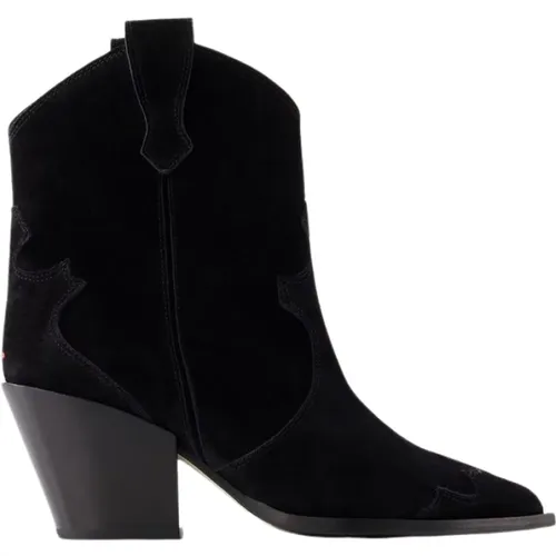 Suede Ankle Boots - Leather - Side Zip , female, Sizes: 4 UK - aeyde - Modalova