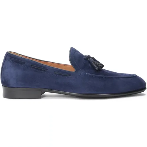 Herren Slip-On in marineblauen Loafern mit Quasten - Kazar - Modalova