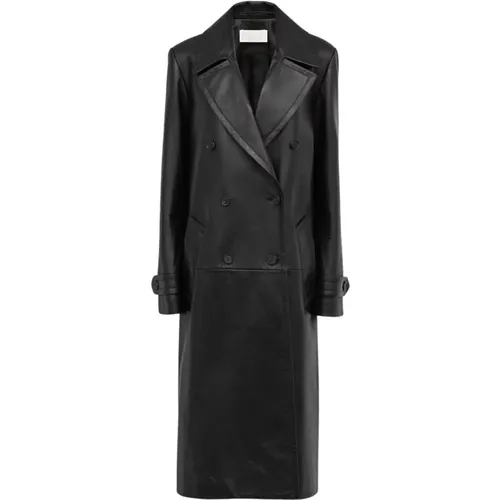 Mens Leather Coat with Bold Shoulders , female, Sizes: S - Chloé - Modalova