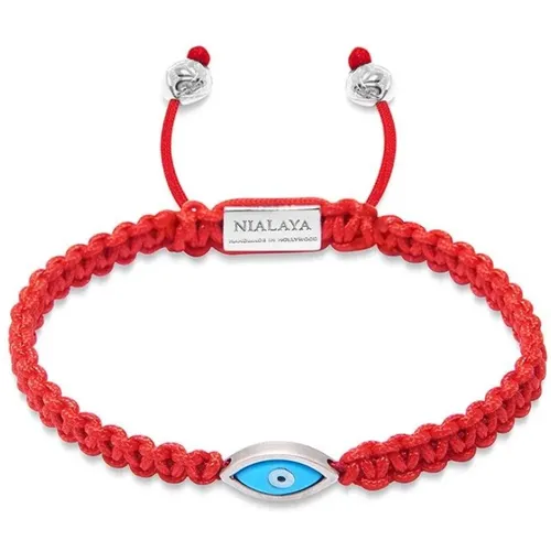 Evil Eye String Bracelet , male, Sizes: S, L, XL, M - Nialaya - Modalova