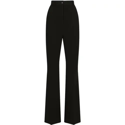 Schwarze Hose Stilvolles Design , Damen, Größe: XS - Dolce & Gabbana - Modalova