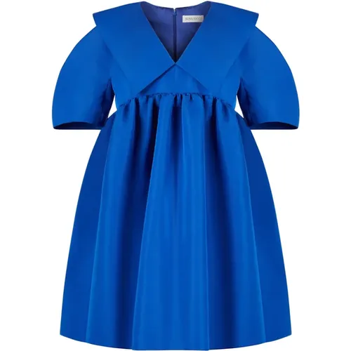 Blaues Taffeta Babydoll Kleid , Damen, Größe: S - Nina Ricci - Modalova