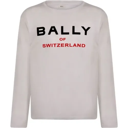 Bio-Baumwoll-Logo-Print-T-Shirt , Herren, Größe: L - Bally - Modalova