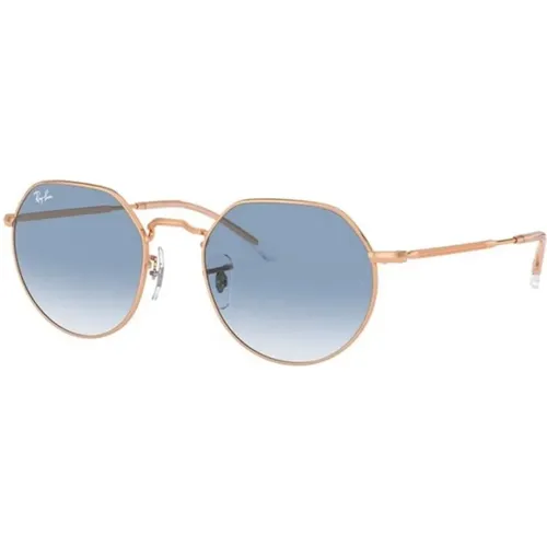 Goldrahmen Blaue Transparente Gläser Sonnenbrille , Damen, Größe: 53 MM - Ray-Ban - Modalova