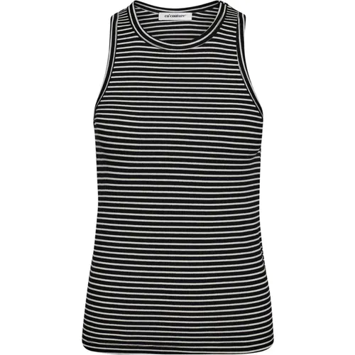 Gestreiftes Rib Tank Top SchwarzWeiß , Damen, Größe: M - Co'Couture - Modalova