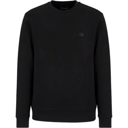 Schwarzer Crewneck Sweatshirt mit Logo , Herren, Größe: XL - Emporio Armani - Modalova