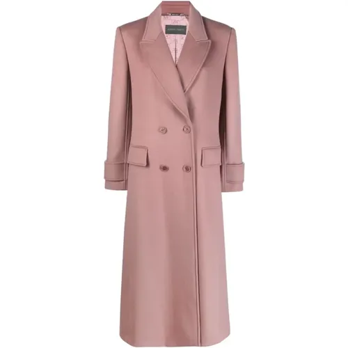 Wool Double-Breasted Coat , female, Sizes: S - alberta ferretti - Modalova