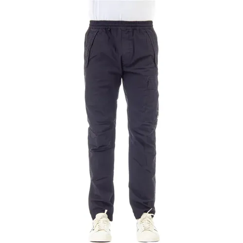 Cotton Trousers with Elastic Waistband and Cargo Pocket , male, Sizes: L - C.P. Company - Modalova