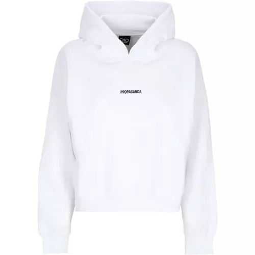 Short Hoodie with Ribbed Trim , male, Sizes: M, L - Propaganda - Modalova